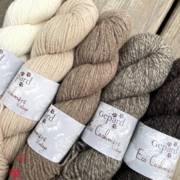 Eco Cashmere Vintage fra Gepard garn hos Fru Kvist - sammen med andre kasjmir garn og andre lekre garn i topp kvalitet.