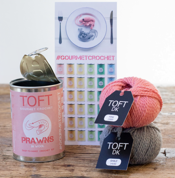 Gourmet Crochet: Prawns in a Tin - TOFT Heklekit