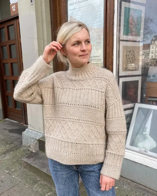 Ingrid Sweater av PetiteKnit - Garnpakke i Jensen Yarn og Silk Mohair